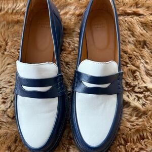 Sezane Albane Loafers Multi Denim Blue - Size 11
